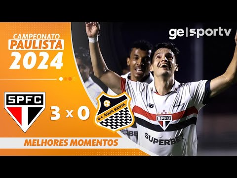 Gols e lances de São Paulo x Água Santa