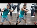 DEVIN HANEY LIGHTS UP DOUBLE END BAG WITH LIGHTING FAST COMBINATIONS! ON FIRE DURING BOXING WORKOUT