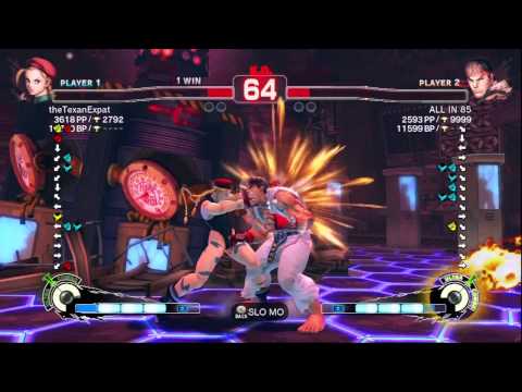 SSF4 AE 2012: theTexanExpat (Cammy) vs ALLIN85 (Ryu) - Endless (First to 5) - True HD - Prt.5
