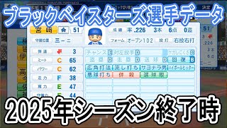 【パワプロ2021】ブラックベイスターズ2025年シーズン終了時選手データ