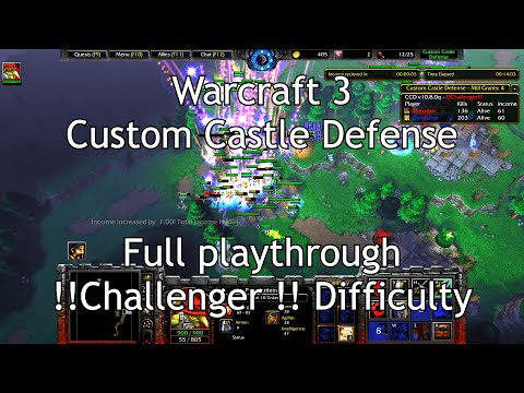 Warcraft 3 - Custom Castle Defense - Full playthrough - !!Challenger!! difficulty (no commentary)