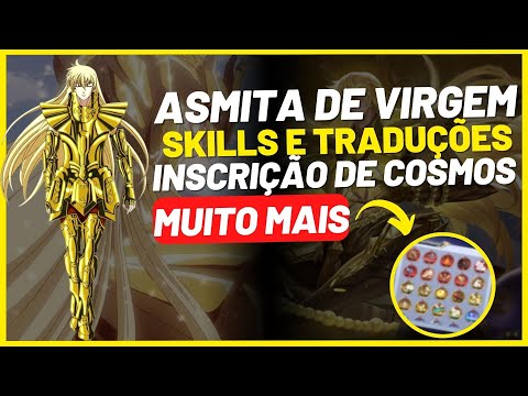 ASMITA DE VIRGEM SKILLS CR DO MILO DC INSCRIÇÃO DE COSMOS