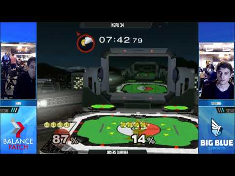 NGPU 34 SSBM - rime (Peach) vs. squible (Fox) - Melee LQF