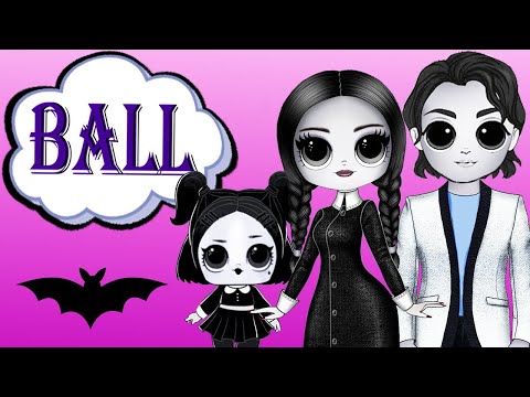 Wednesday Addams Family Clothes Switch Up  DIY Paper Dolls & Crafts Dress Up Ball