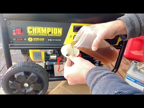 How to CHANGE OIL on CHAMPION 3500W GENERATOR Fast and Easy!