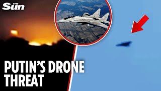 Nato jets SCRAMBLE as ‘Russian drone’ flies over Lithuania after Putin sends wave of rockets at Kyiv