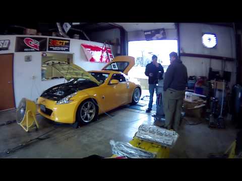 OPS Stage1 370z Dyno Test 6 K&N Drop-in Air Filters Pulstar Pulse Plugs