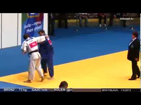Judo EC Bratislava bronz 73 kg Gažo (SVK) - Kolein (GER)