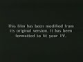This Film Has Been Modified From Its Original Version VHS