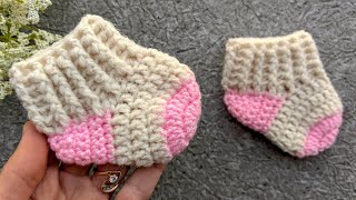 Crochet Tiny Toes Preemie Baby Socks