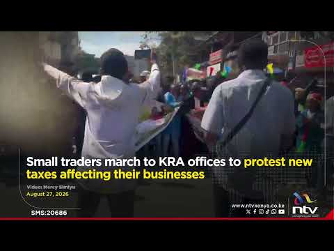 Small traders march to KRA offices to protest new taxes affecting their businesses