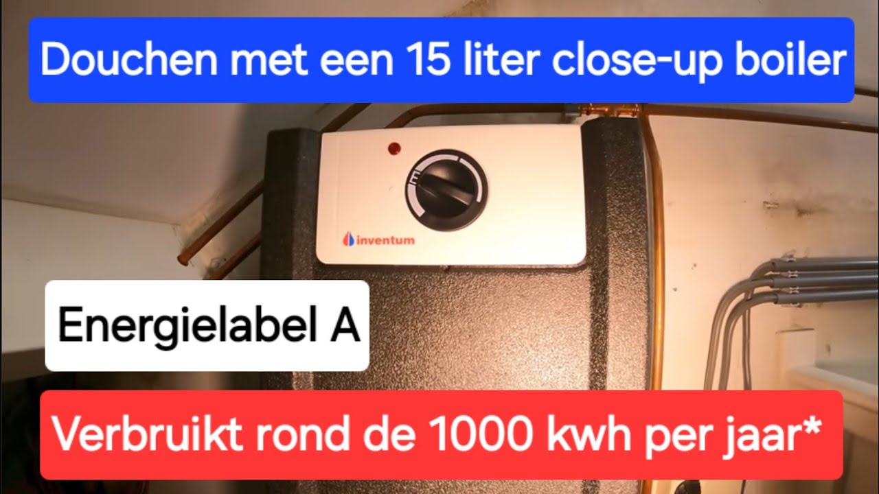 Duurzame energie #37  Wij douchen nu al 2 jaar met een Inventum (pv) boiler van 15 liter..👌🏻