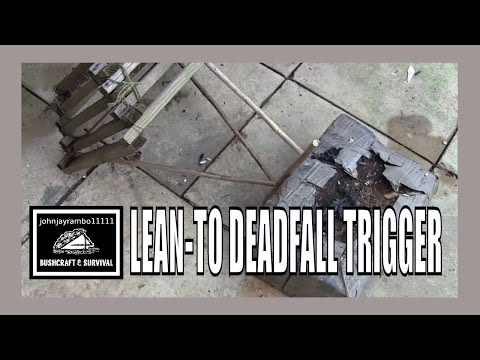 How to make a Lean-To Deadfall Trap Trigger