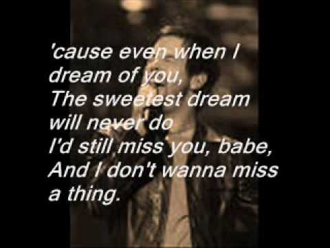 David Cook- I Don't Wanna Miss a Thing(Studio Version)WITH LYRICS!!