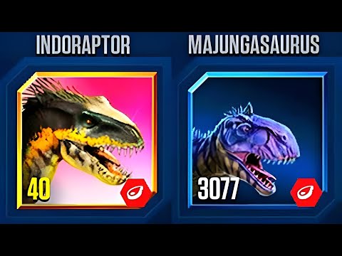 INDORAPTOR VS MAJUNGASAURUS 1 VS 3 JURASSIC TOUR VIP BATTLE | JURASSIC WORLD THE GAME