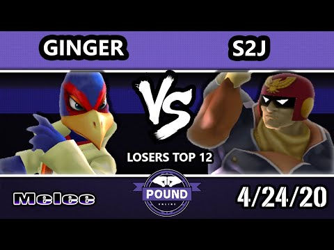 Pound Online 2020 Melee Losers Top 12 - Ginger (Falco) Vs. S2J (Captain Falcon) SSBM Singles