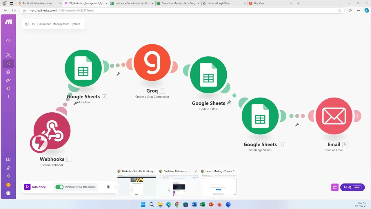 Make your life easy! Using make.com to automate the AI-driven Hackathon Idea Submission System
