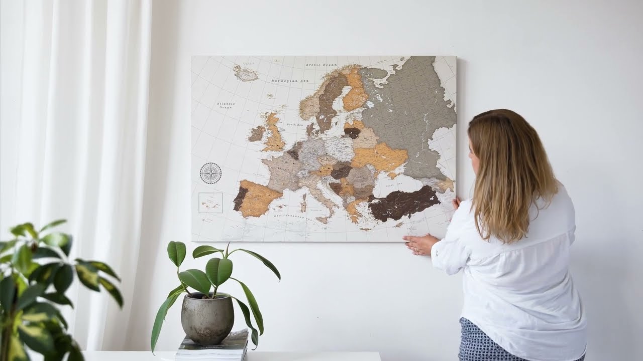 Push Pin Europe Map - Safari | Trip Map