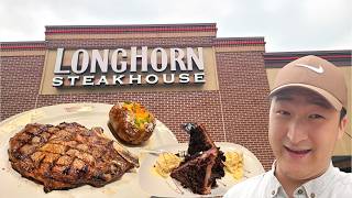 I Tried LONGHORN Steakhouse! BETTER Than Texas Roadhouse