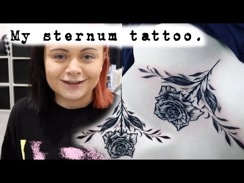 Floral Sternum Tattoos