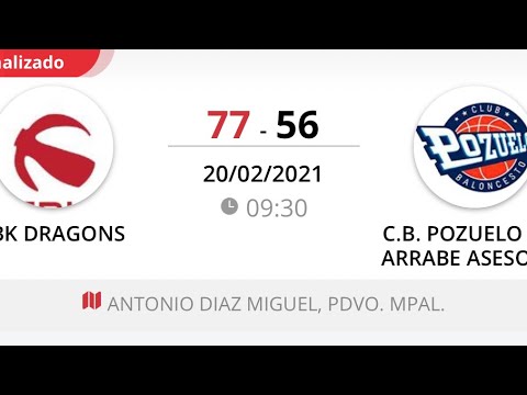 2021 02 20 ZBK Junior Dragons - Pozuelo A 1ª Parte