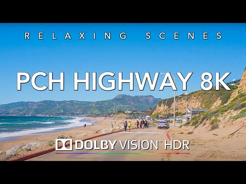 Driving California Coast 8K HDR Dolby Vision - Santa Monica to Santa Barbara (PCH)