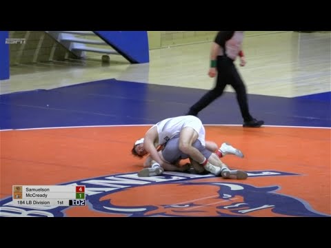 184lbs Tate Samuelson (Lehigh)  Mason McCready (Bucknell)