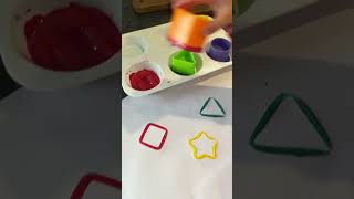 Engaging and Simple Shape Stamp Painting Activity for Kids | Learn Shapes while Creating Art!
