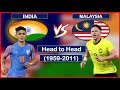 India vs Malaysia Head To Head All Football Match Results! (1959-2011)