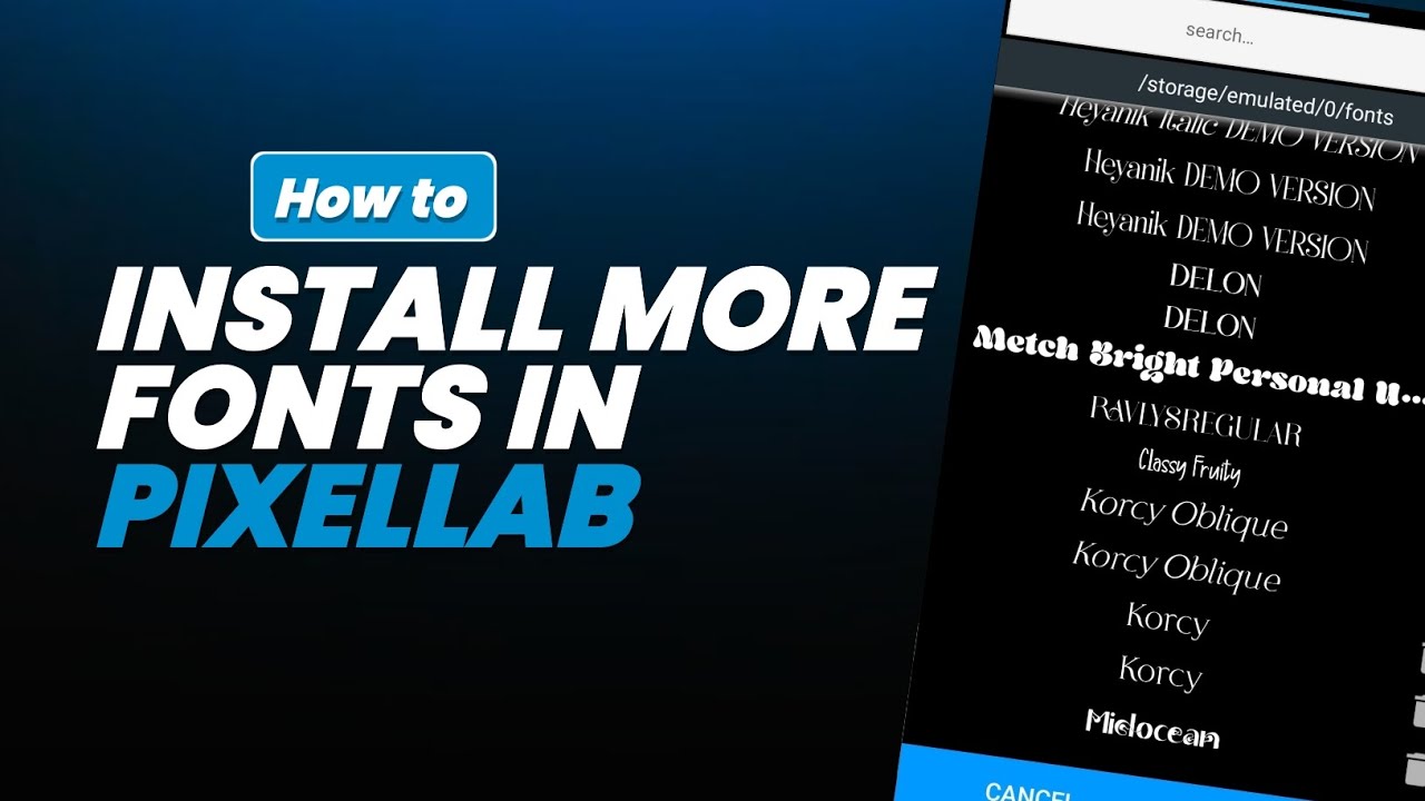 How to download and install fonts in pixellab #fonts #pixellab #tutorial
