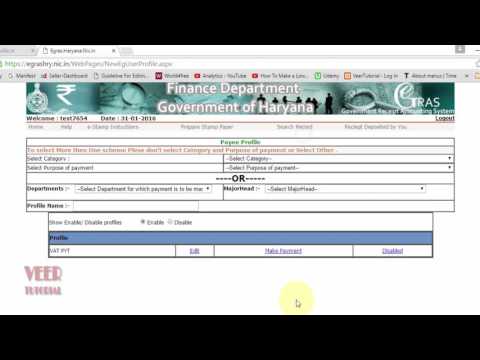 How to Make Online Challan Haryana VAT | CST | Egras HRY