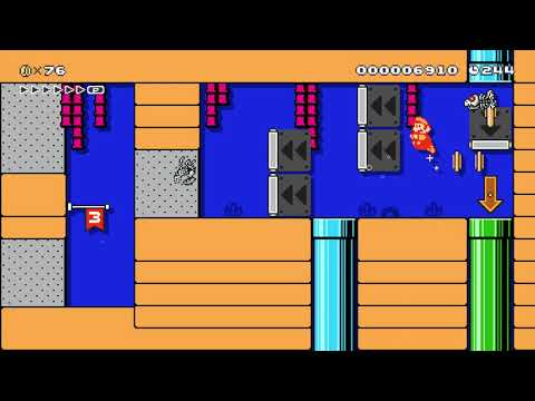 [4-4] Fishbone Fortress by Hero - Super Mario Maker 2 - No Commentary 1bz