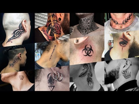 Front Neck Tattoos For Men Words