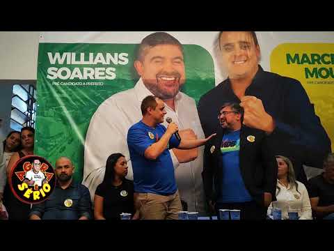CONVENÇÃO DO PRÉ CANDIDATO A PREFEITO WILLIAM SOARES COM A PALAVRA PRÉ CANDIDATO A VICE MARCELO MOURA.