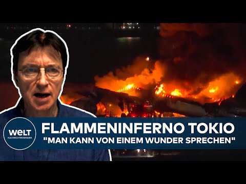 Video Thumbnail: JAPAN: Flammeninferno am Flughafen in Tokio! "Man kann von einem Wunder sprechen!"