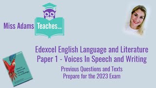 Voices in Speech and Writing Anthology - Prepare for 2023 - Edexcel English and Language A Level