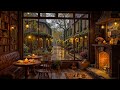 COZY COFFEE SHOP &AMP; RAINY JAZZ OUTSIDE | VINTAGE AUTUMN S ..