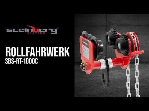 Video - Rollfahrwerk - 1.000 kg - Flanschbereich 70-110 mm - mit Kette
