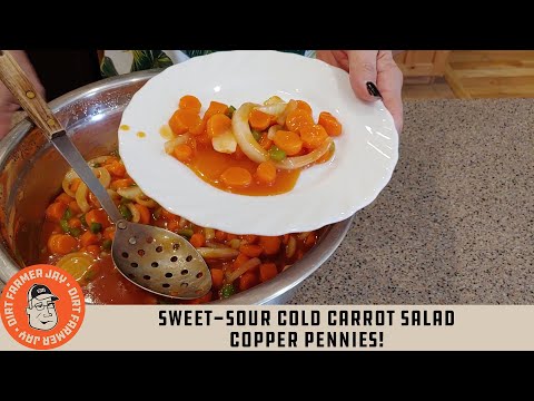 Sweet-Sour Cold Carrot Salad - Copper Pennies!