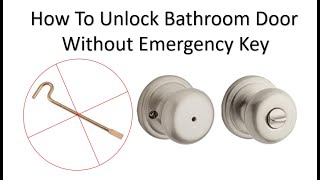 How To Unlock Bathroom Door If You Don’t Have Your Emergency Pin Key!!! Fast & Simple