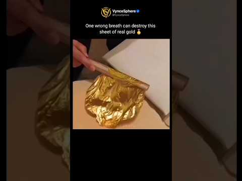 The Hypnotic Art of Applying Ultra-Thin Gold Leaf ✨🍃😳