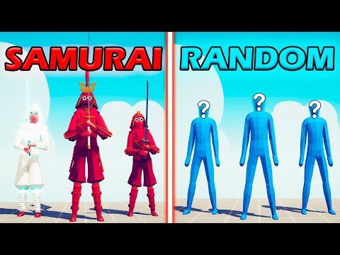 SAMURAI TEAM vs RANDOM TEAM - Totally Accurate Battle Simulator | TABS