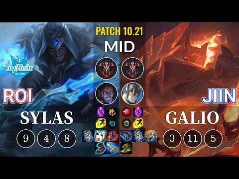 hyF Roi Sylas vs Jiin Galio Mid - KR Patch 10.21