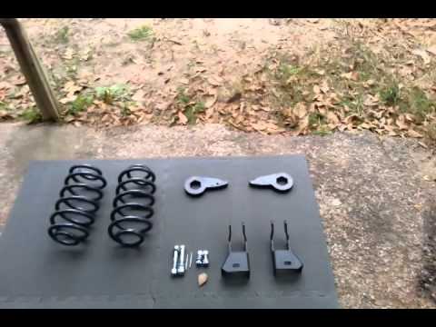 Part 1 of 3 Yukon lowering kit install 3.4.drop