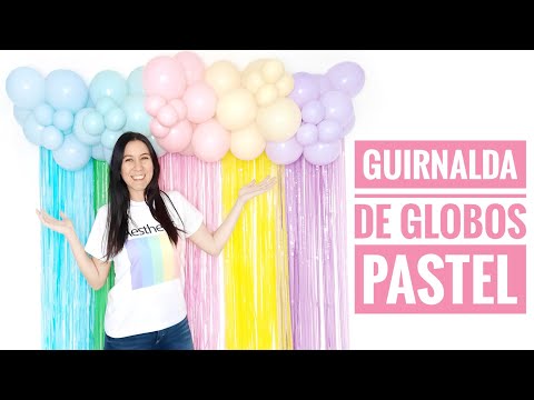 Cómo hacer GUIRNALDA DE GLOBOS Pastel