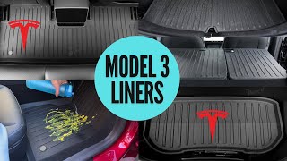 2024 Tesla Model 3 Highland: Floor Mats, Trunk Mats, & Seat Back Covers