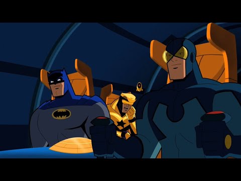 booster gold and batman fighting over ted kord for 2 minutes straight