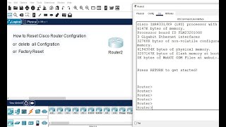 How To Reset Configuration on Router in Cisco Packet Tracer.