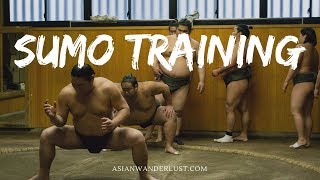 Sumo Training at Ryogoku in Tokyo, Japan