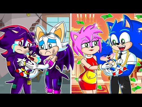 Rich Family Sonic VS Poor Family Shadow | Compilation BEST of Cartoon Animation